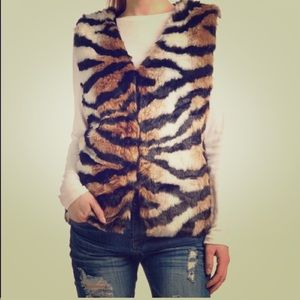 Faux Fur Winter Tiger Vest